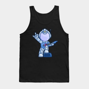 rock n roll astronaut holding guitar Tank Top